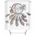 BeddingOutlet Dreamcatcher Shower Curtain Sleeping Moon Waterproof Decorative Bath Curtain With Hooks Bohemian Bathroom Decor