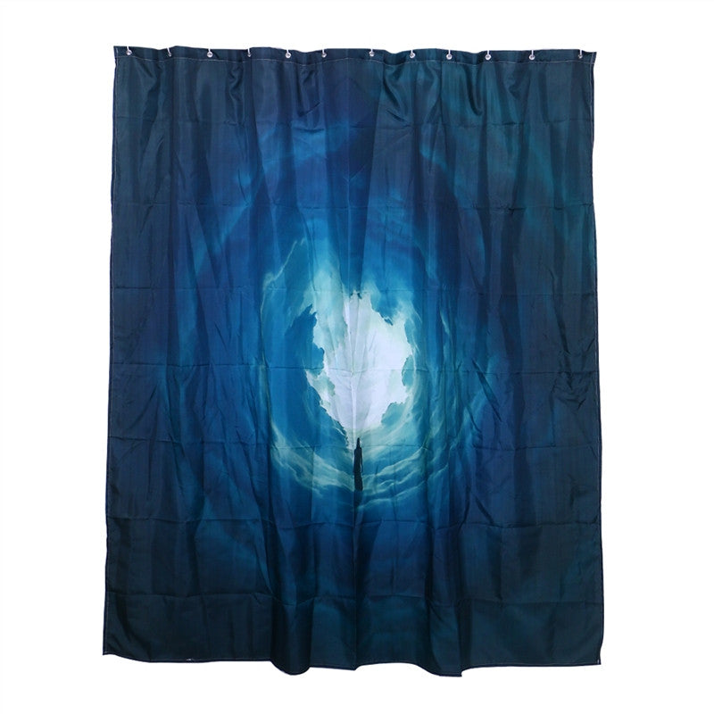 180x180cm Waterproof Mildew Resistant Shower Curtain Printed Polyester Bathing Curtain for Bathroom