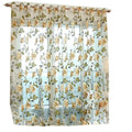 Window Curtain Floral Print Divider Tulle Voile Drape Panel Sheer Scarf Valances Curtains