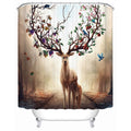 Seasons Change by JoJoesArt Shower Curtain 3D Floral Deer Elk Waterproof Bath Curtain With Hooks for Bathroom Decoration 150x180